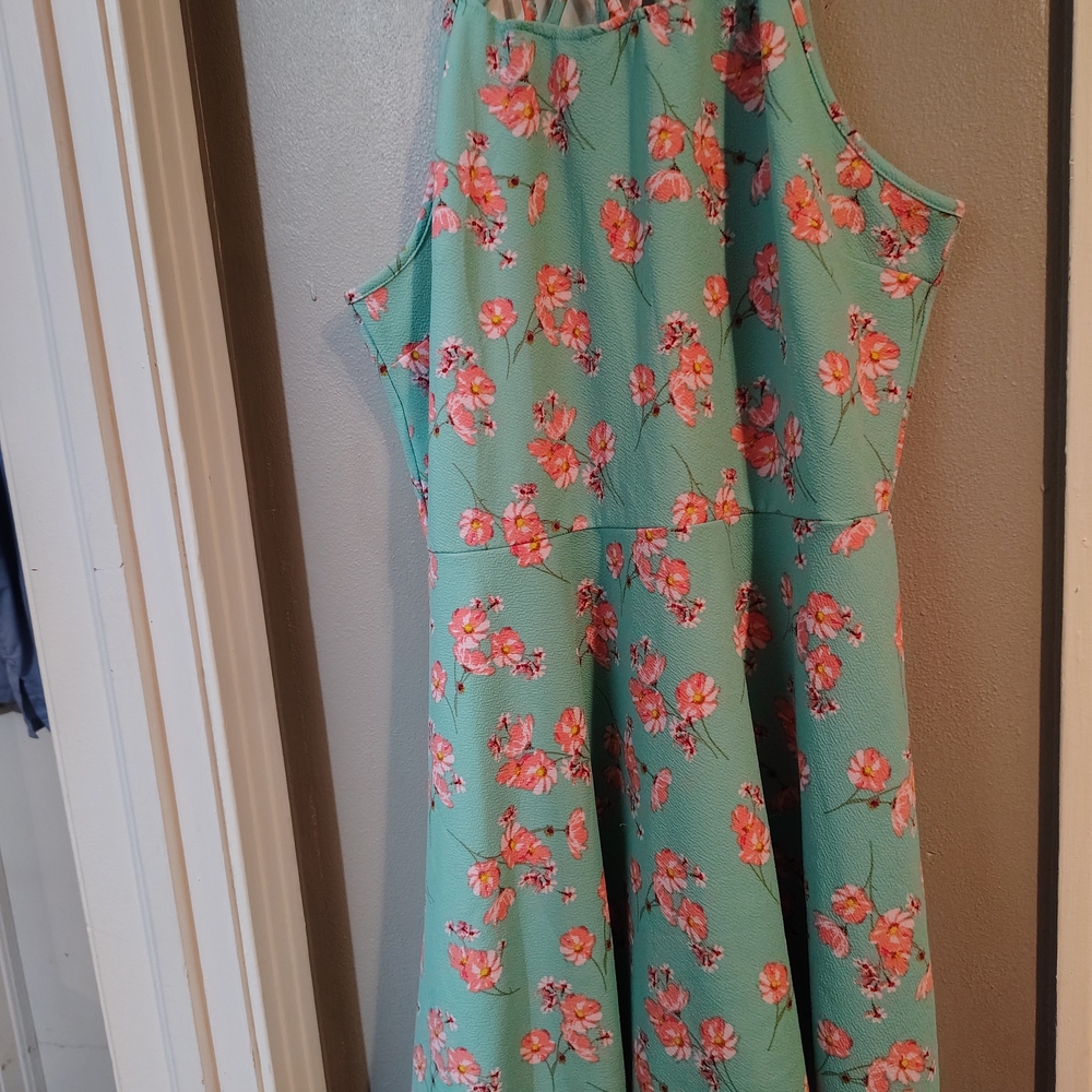 No Boundaries Floral Blue Dress